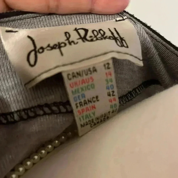 [12]Joseph  Ribkoff Black/Gray Wide Mixed Open Cardigan - Picture 6 of 6
